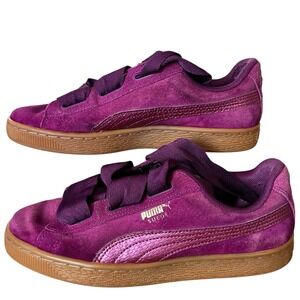 Girls Size 5.5C Puma Suede Shoes Sneakers Purple Casual Low-Top Boho Skateboard